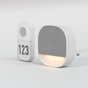 Кнопка звонка DBQ30 DBQ30M WL белый