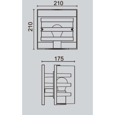 Настенный светильник уличный  1838L Gr